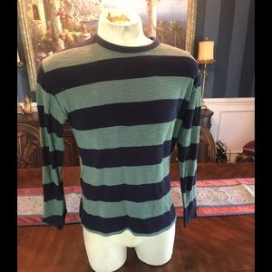 Blue Striped Long Sleeve Sweater Size 